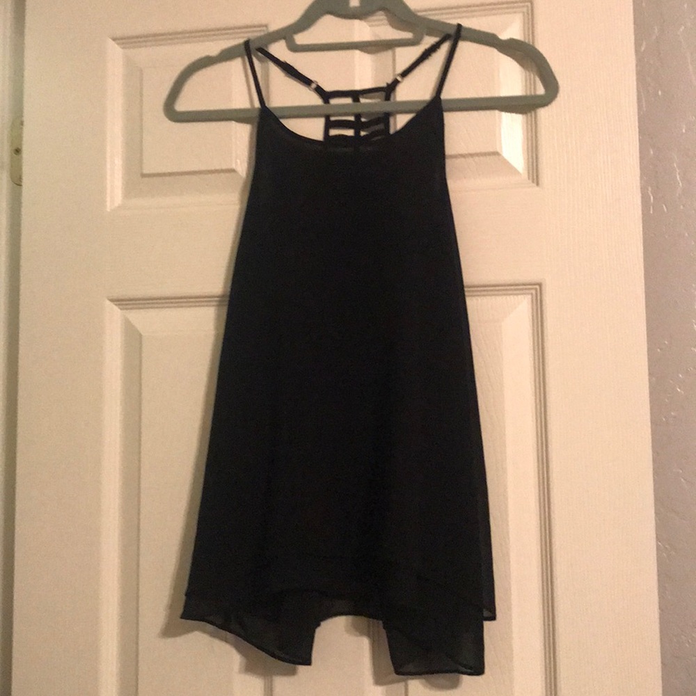 Black razor back tank